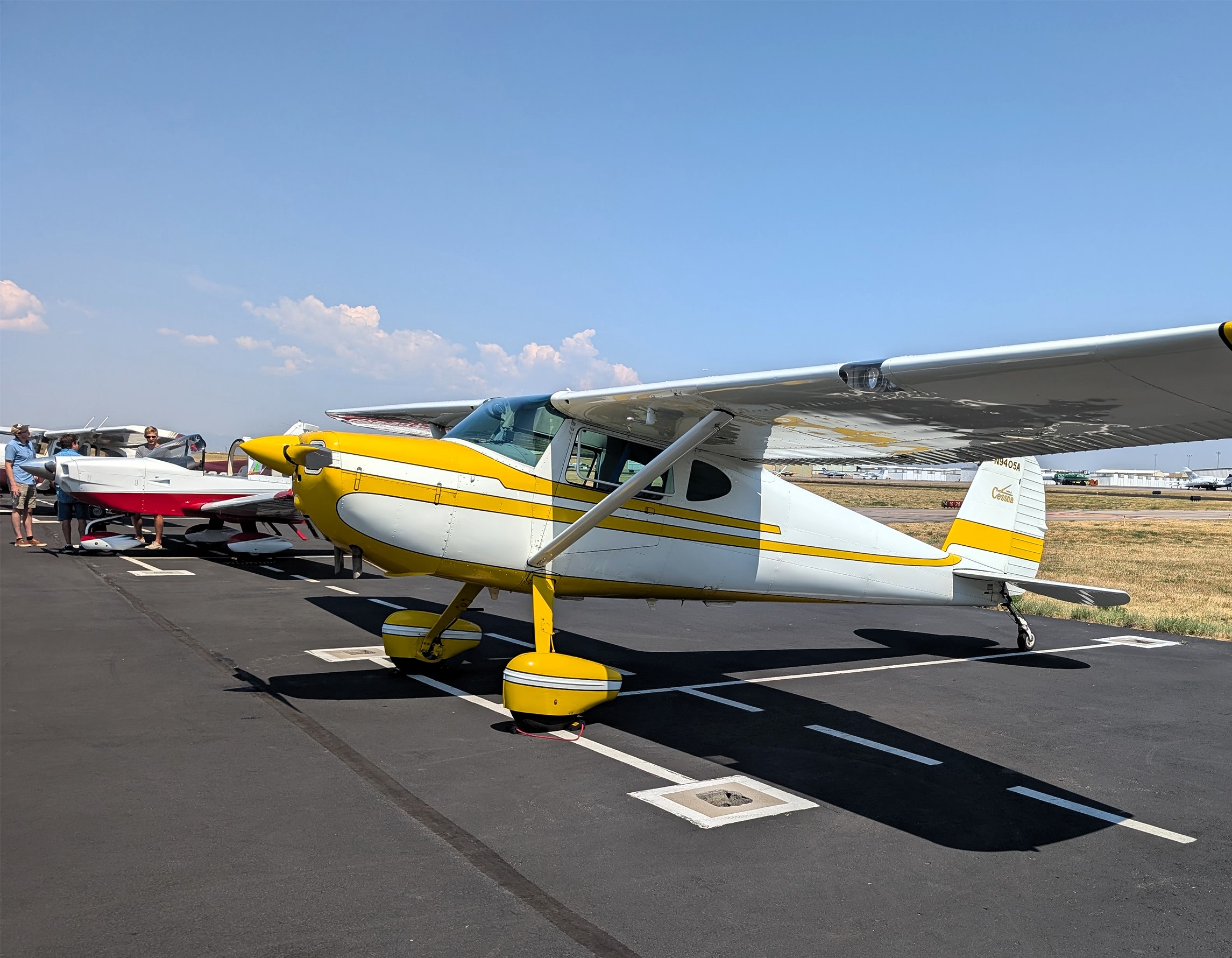 Aircraft lined up on the ramp at Exploration of Flight