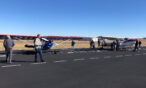 Guests looking at aircraft on the ramp at Exploration of Flight