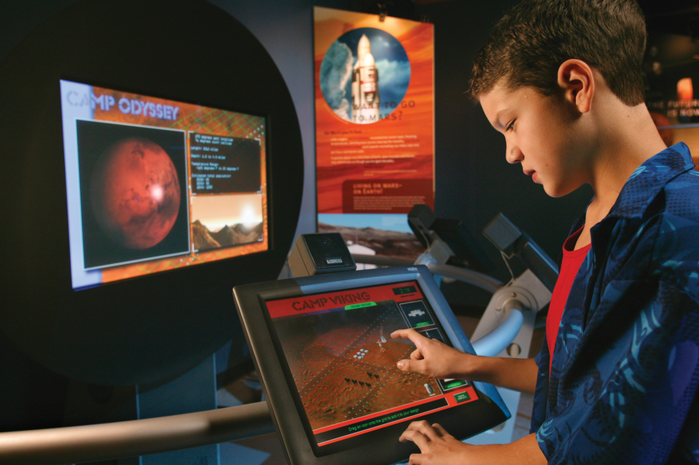 Camp Viking interactive in Space: A Journey to our Future exhibit