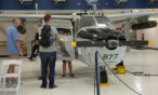 Guests looking inside of the O-2 Skymaster