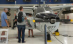Guests looking inside of the O-2 Skymaster