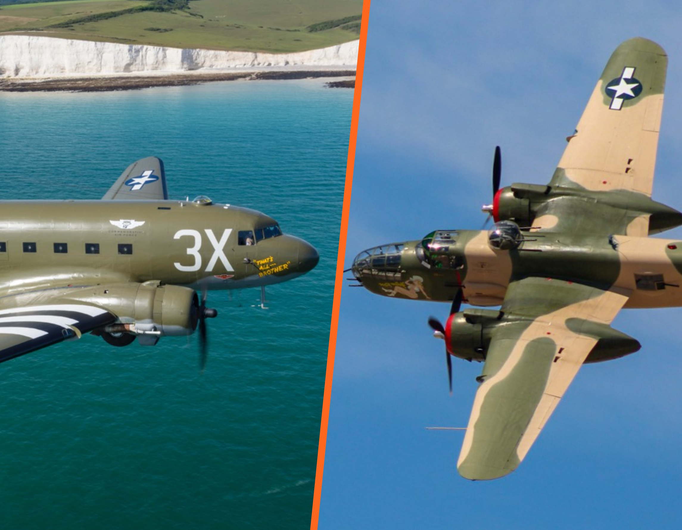 C-47 and B-25