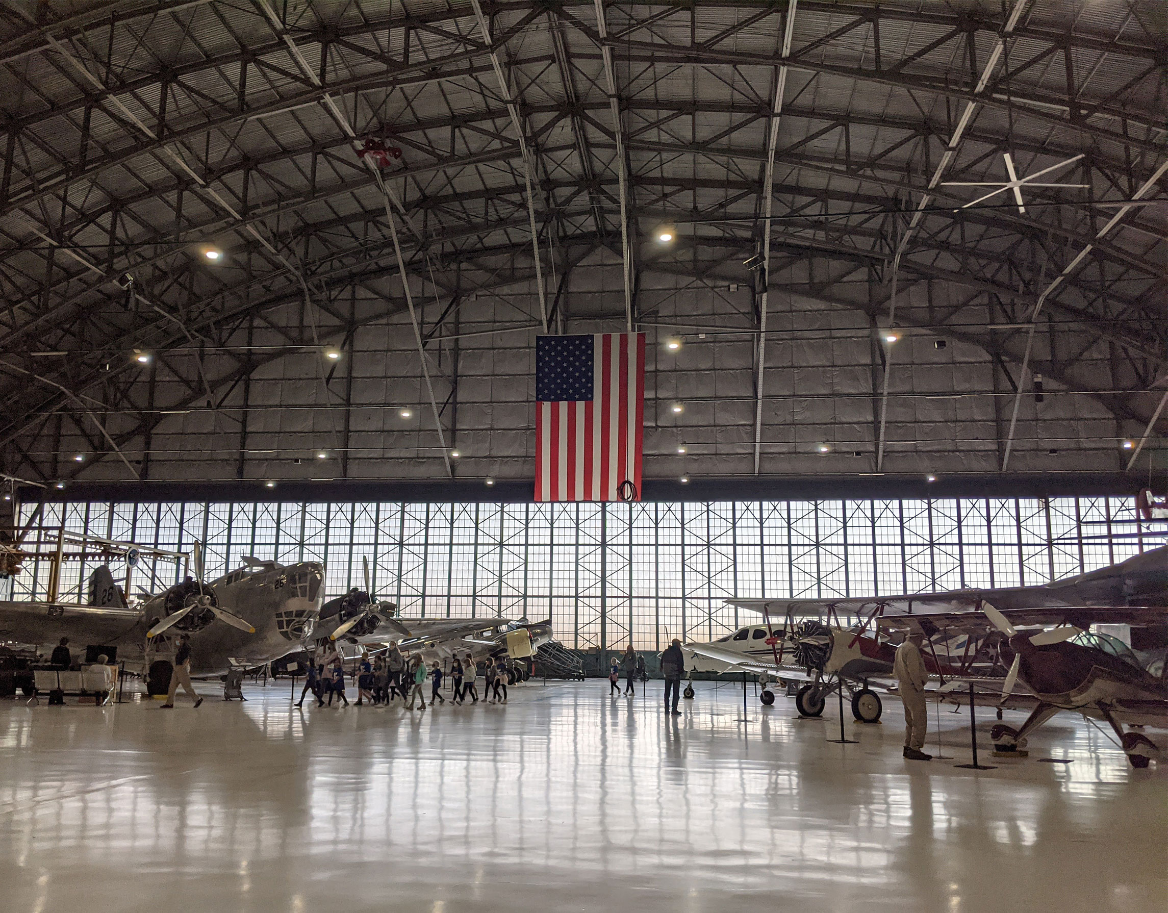 Airplanes in the hangar
