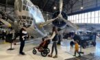 Family at the Air & Space Museum by the B-18 Bolo