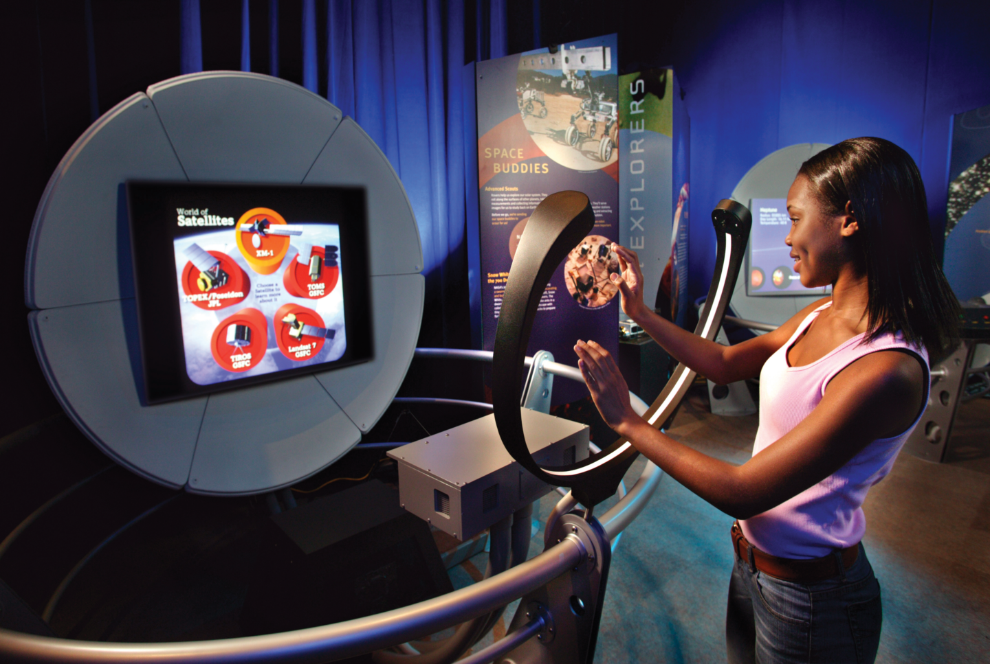 Satellite interactive in Space: A Journey to our Future exhibit