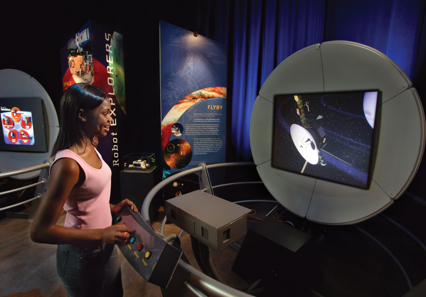 Satellite interactive in Space: A Journey to our Future exhibit