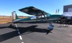 Taildragger aircraft on display on the ramp at Exploration of Flight