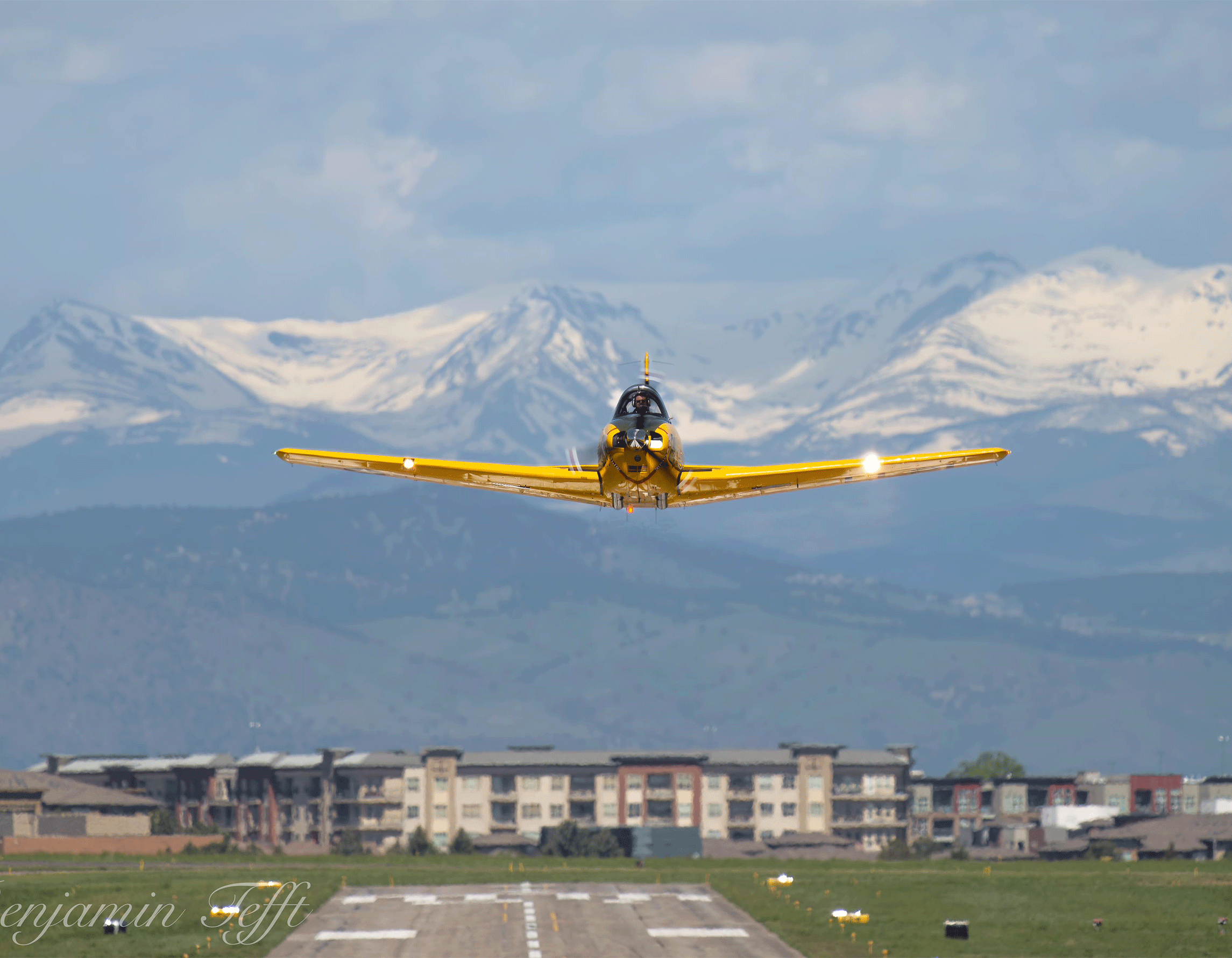 Airplane taking off from Centennial Airport