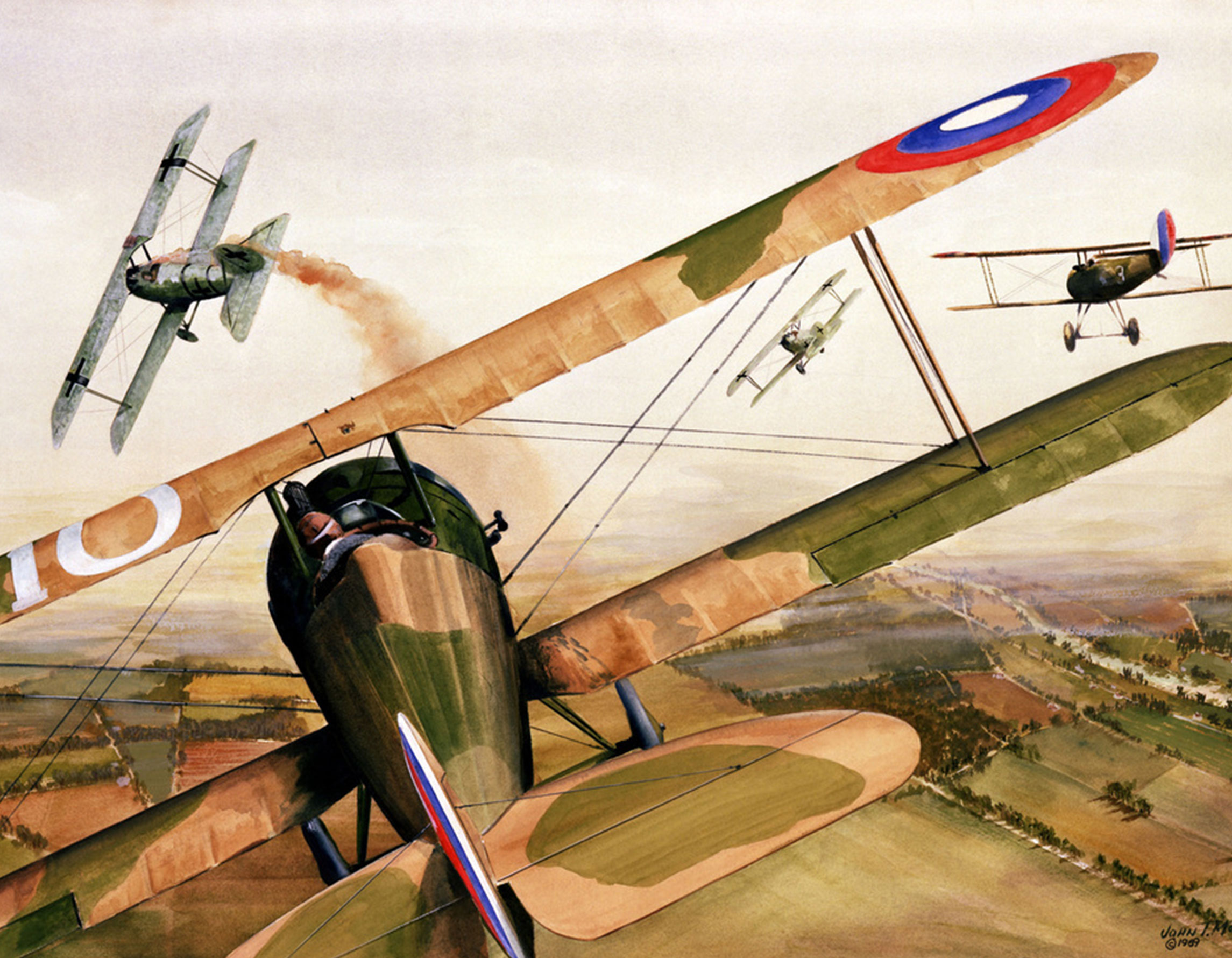 Artwork of WWI Airplanes