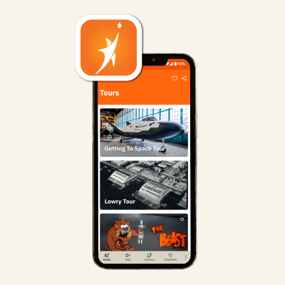 Phone with the Wings app tours