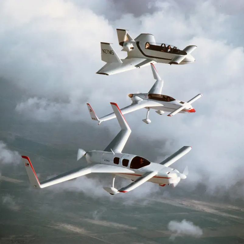 Variety of Burt Rutan's aircraft