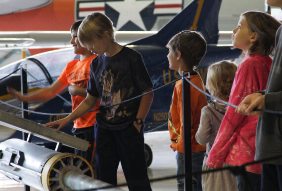 Wings Museum History - Students touring the museum